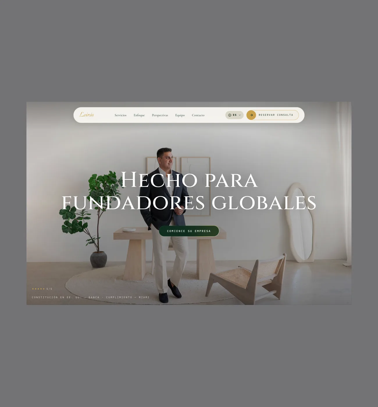 Leirós Consulting — One Firm, Read Four Ways