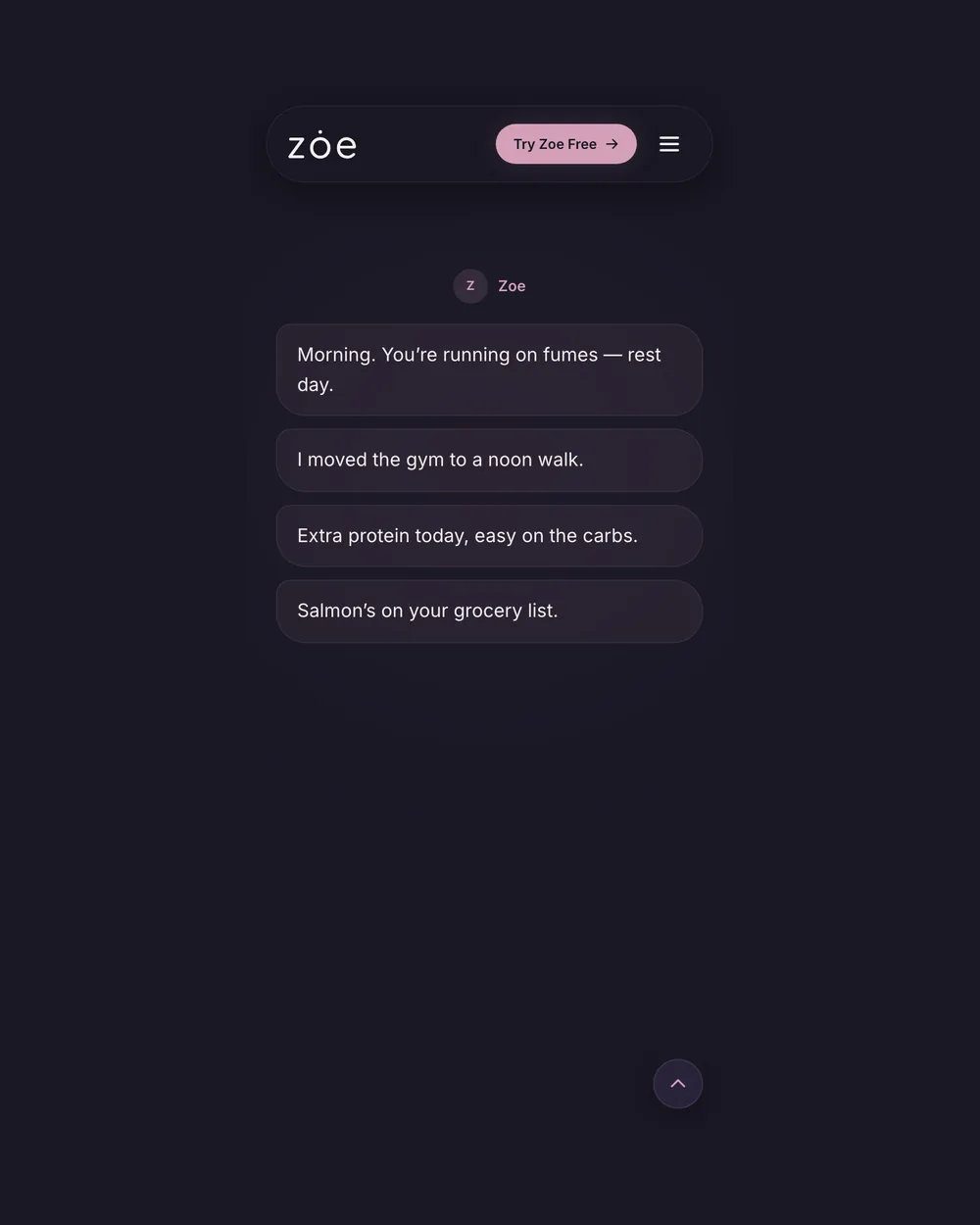 Zoe — Morning Message